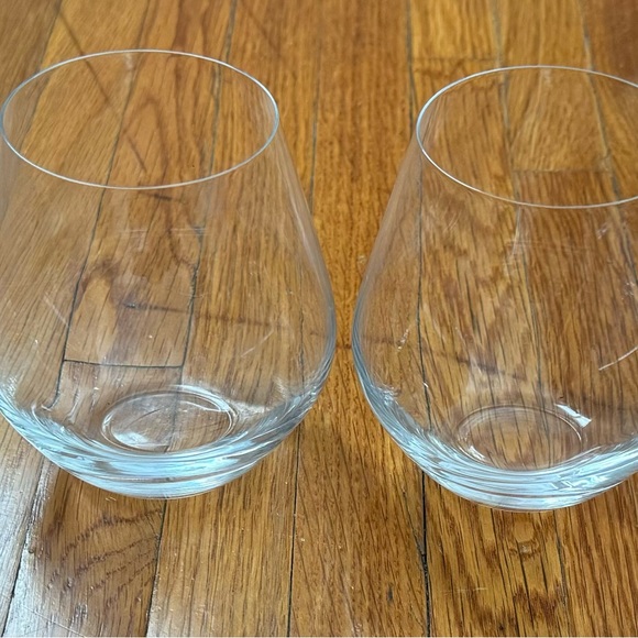 Set of 4 wine glasses stemless classic clear glass, size 12 oz  entertainment - Picture 6 of 10